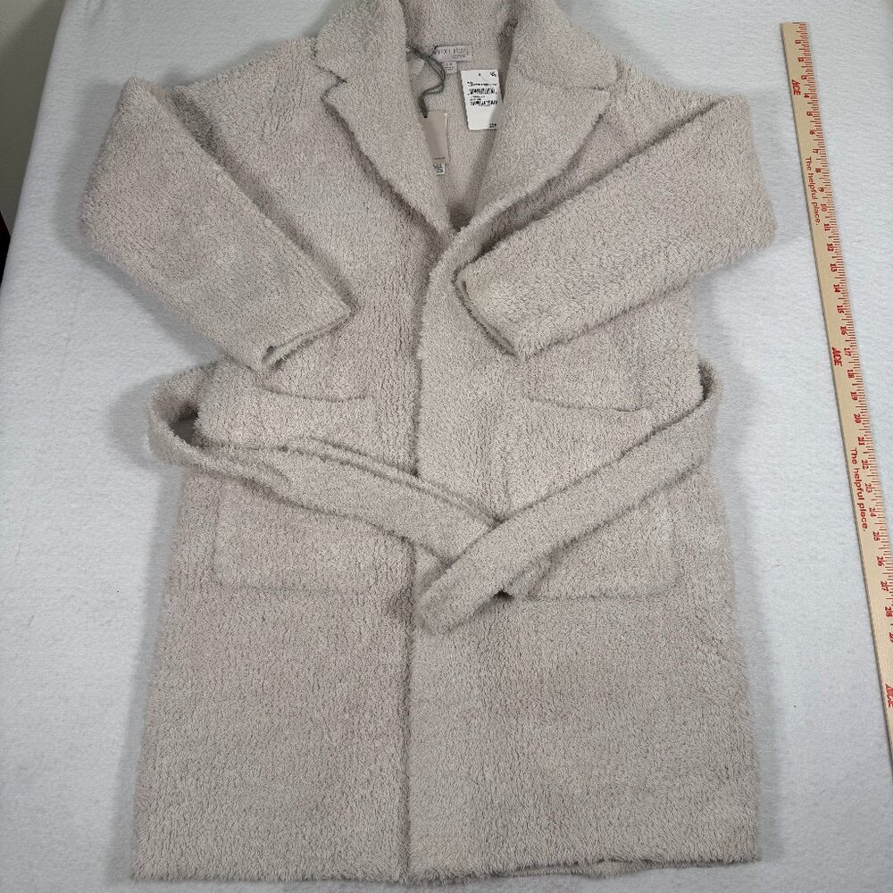 Barefoot Dreams CozyChic Teddy Coat Stone NWT